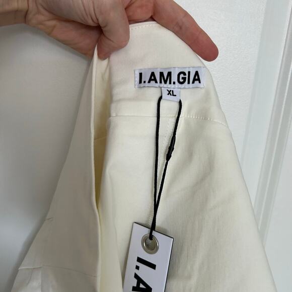 NWT I.Am.Gia Remini Skort Micro Mini Skirt Women’s XL White Pleated Buttons - Picture 11 of 13